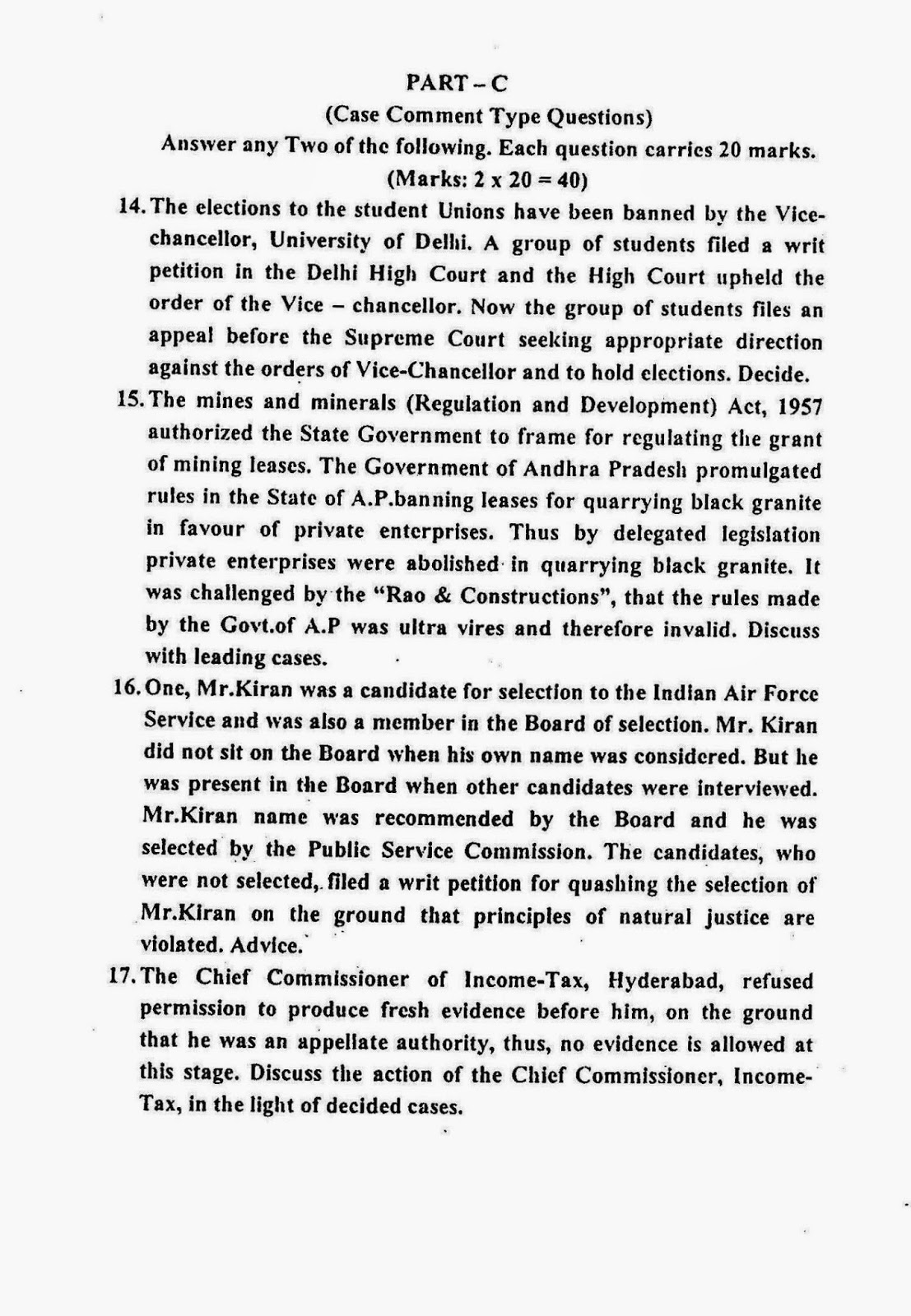 Administrative Law essay for law students